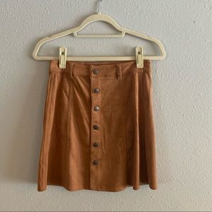 Mossimo Supply Co. Brown Button-Front Skirt